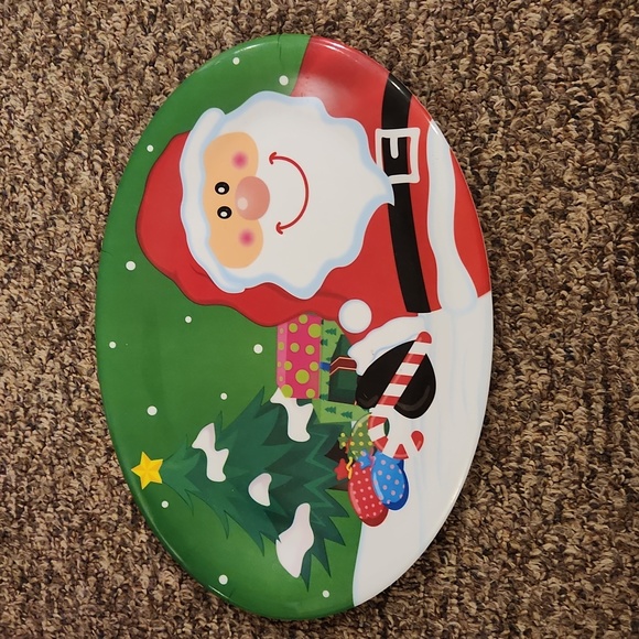 🎄Holiday Santa and Reindeer Melamine Snack Trays - Picture 2 of 6